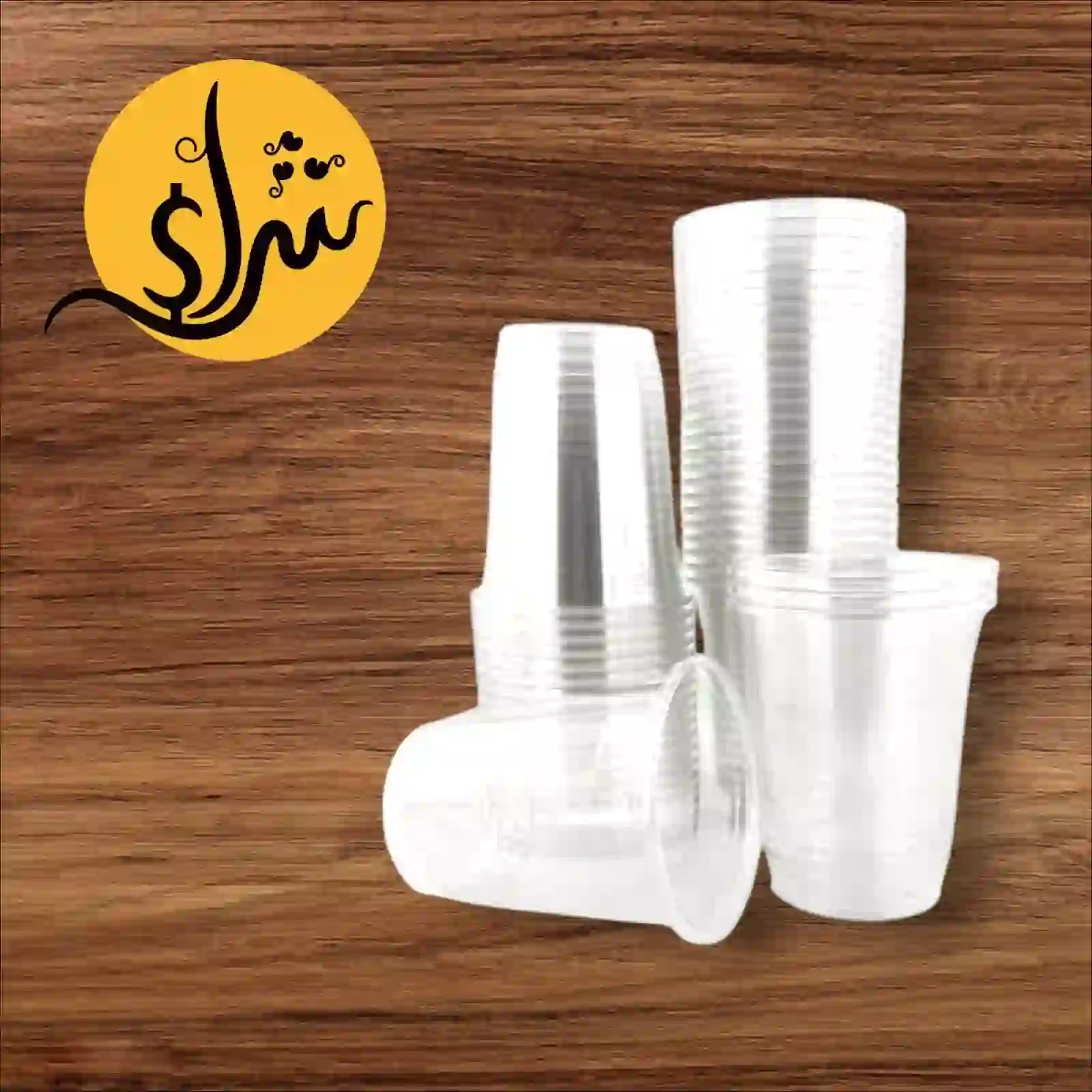 Transparent reinforced plastic cups – pack of 10 pieces