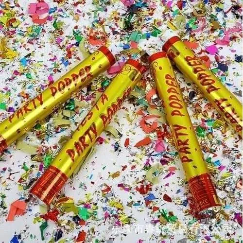 مدفع ورق زينة 30 سم قطعة واحدة