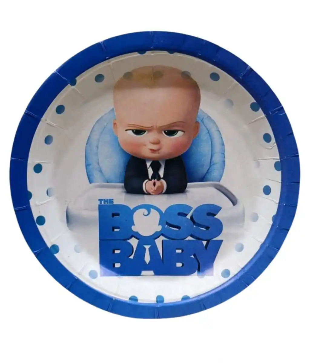 10Piece Boss Baby Shaped Party Plates Set - شراء السعادة