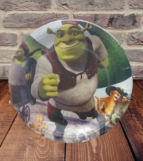 Shrek-Themed Green Dessert Plates – Round – Pack of 10 - شراء السعادة