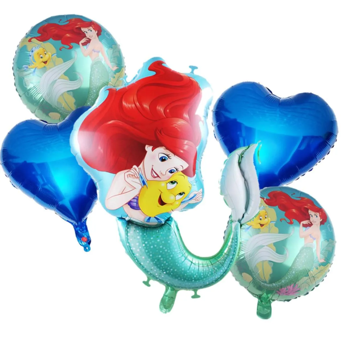 Mermaid Balloon Set 5 Pieces Helium Foil - شراء السعادة